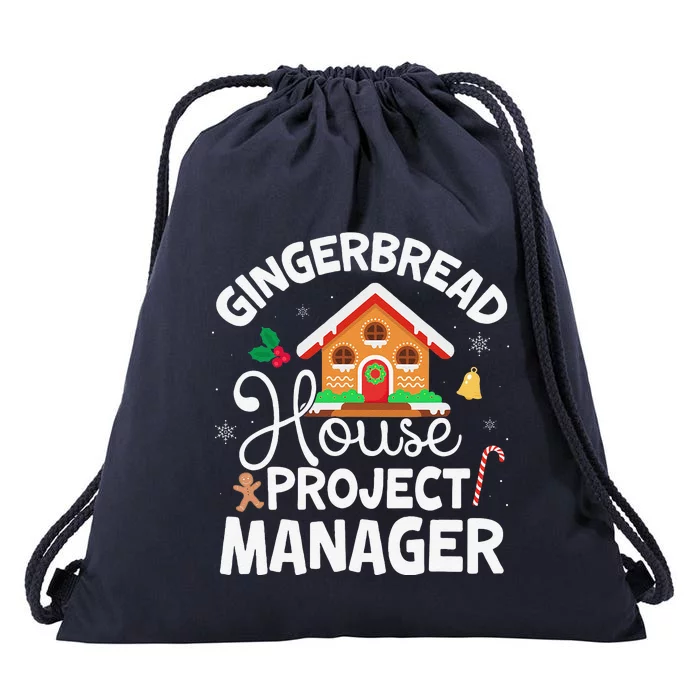 Gingerbread House Project Manager Decorating Baking Gift Drawstring Bag