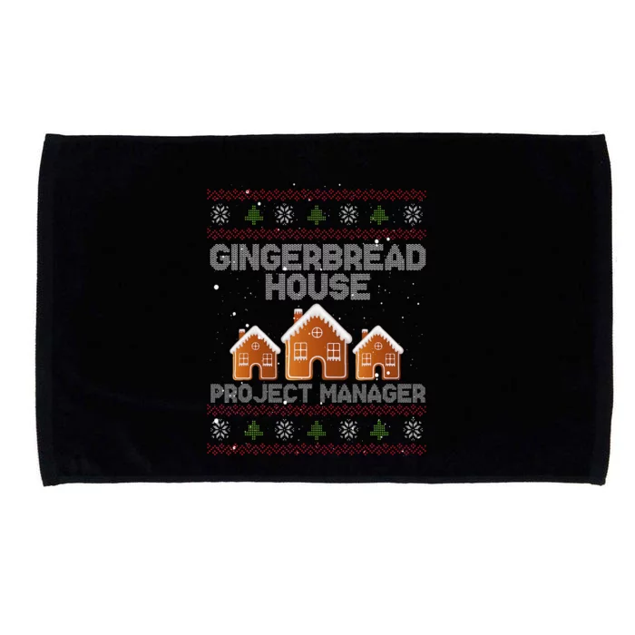 Gingerbread House Project Manager – Xmas Holiday Baking Microfiber Hand Towel