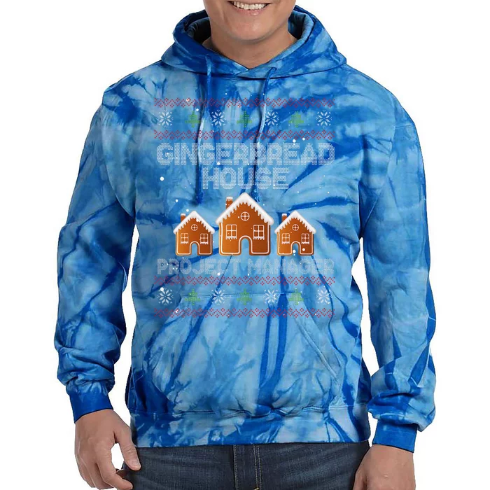 Gingerbread House Project Manager – Xmas Holiday Baking Tie Dye Hoodie