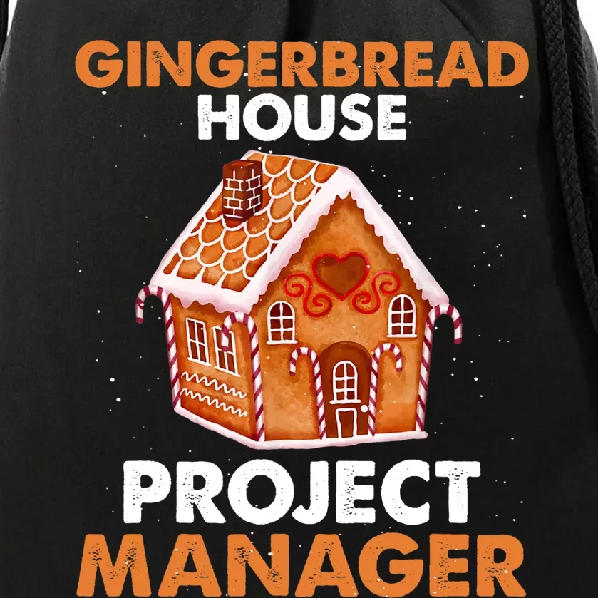 Gingerbread House Project Manager Baking Xmas Funny Drawstring Bag