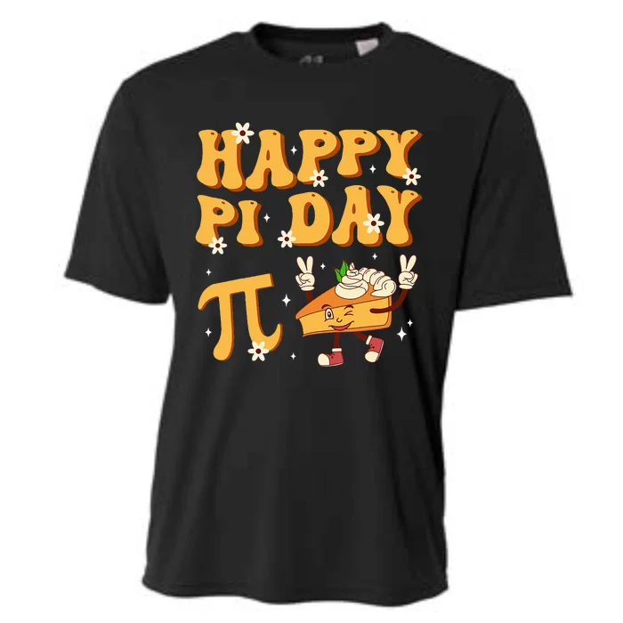 Groovy Happy Pi Day Mathematics Math Teacher Pi Day 3.14 Cooling Performance Crew T-Shirt