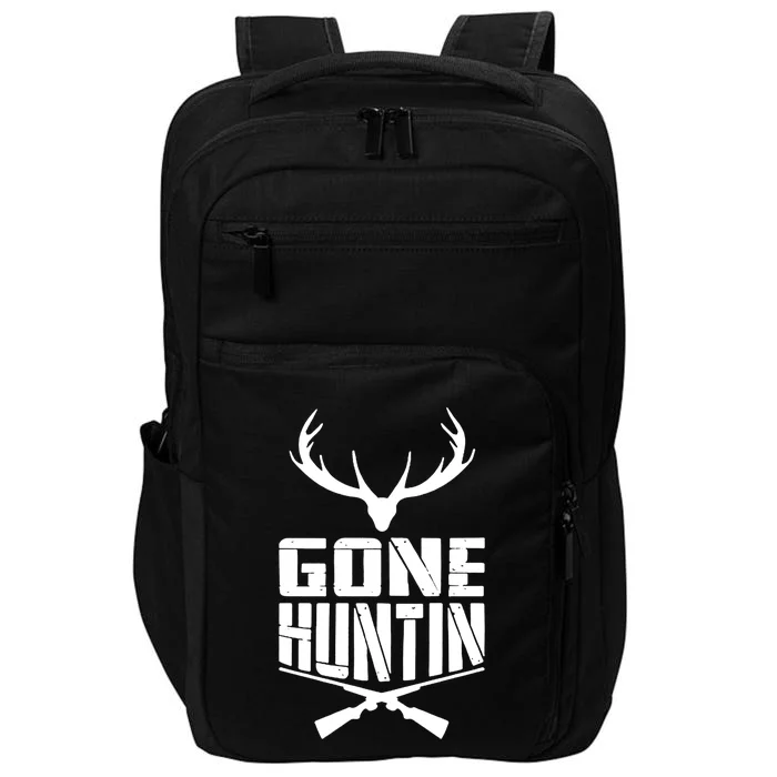 Gone Hunting Quote Deer Bow Hunter Hunt Gift Cool Usa Cool Gift Impact Tech Backpack