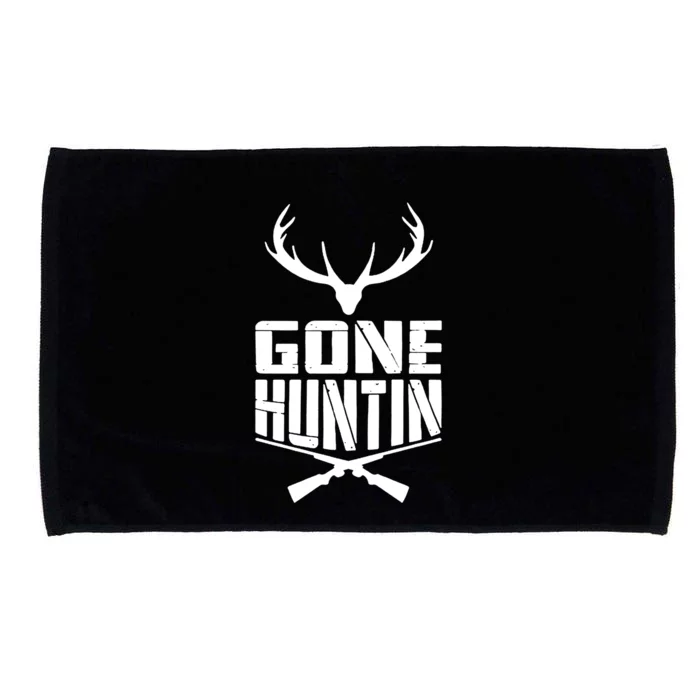 Gone Hunting Quote Deer Bow Hunter Hunt Gift Cool Usa Cool Gift Microfiber Hand Towel