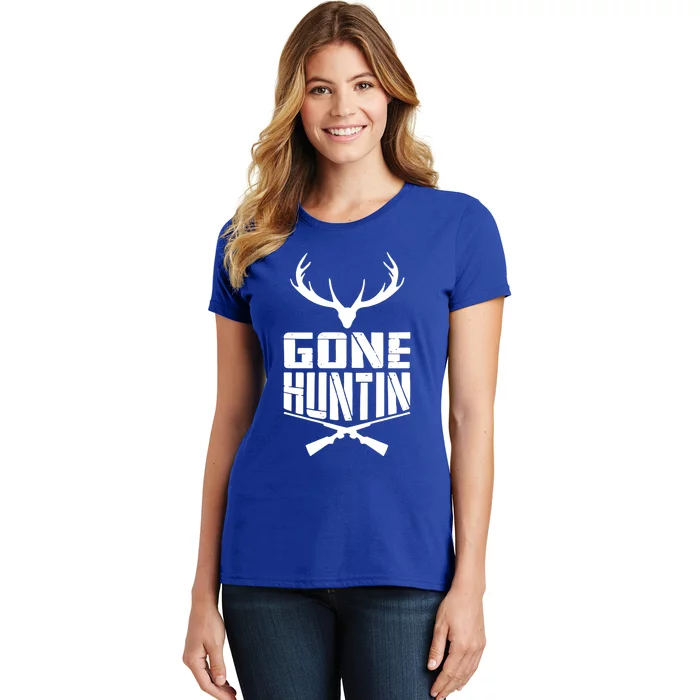 Gone Hunting Quote Deer Bow Hunter Hunt Gift Cool Usa Cool Gift Women's T-Shirt