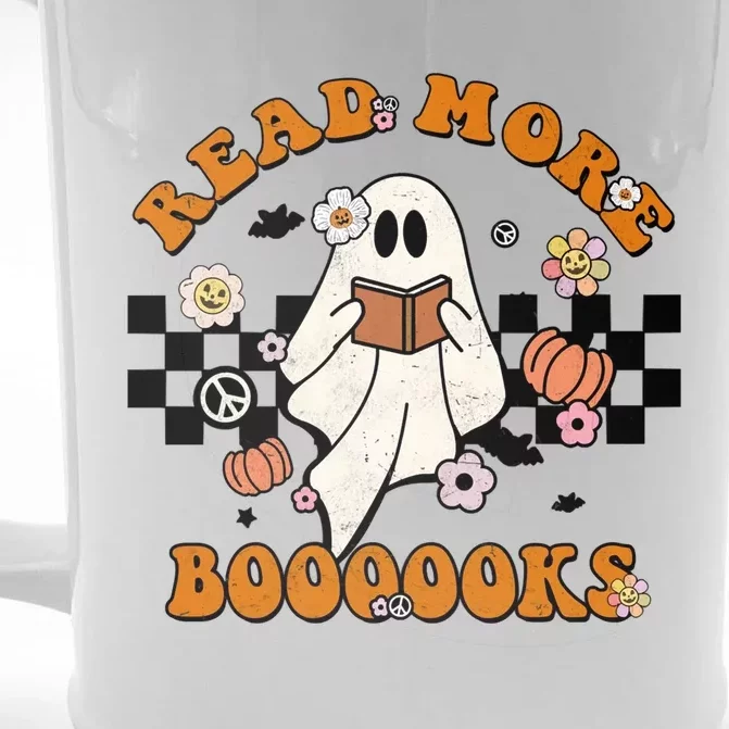 Groovy Halloween Read More Books Cute Boo Read A Book Front & Back Beer Stein