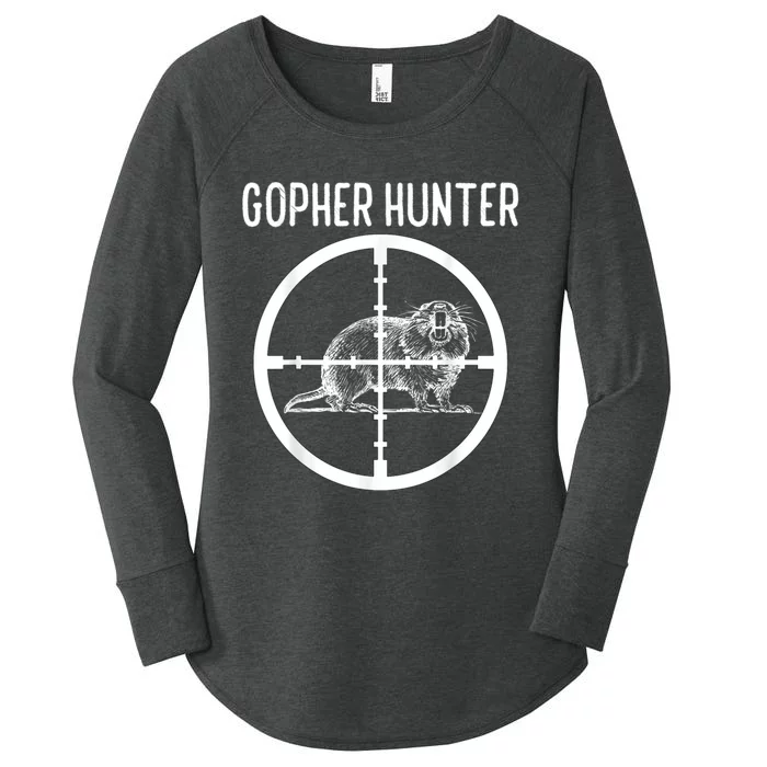 Gopher Hunter Rat And Mouse Control Expert Women's Perfect Tri Tunic Long Sleeve Shirt