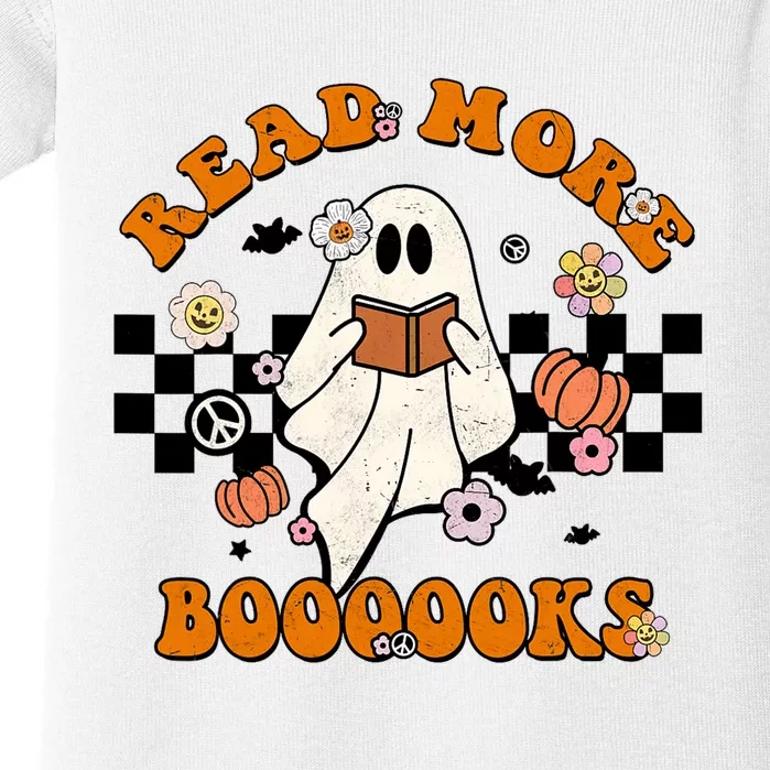 Groovy Halloween Read More Books Cute Boo Read A Book Baby Bodysuit