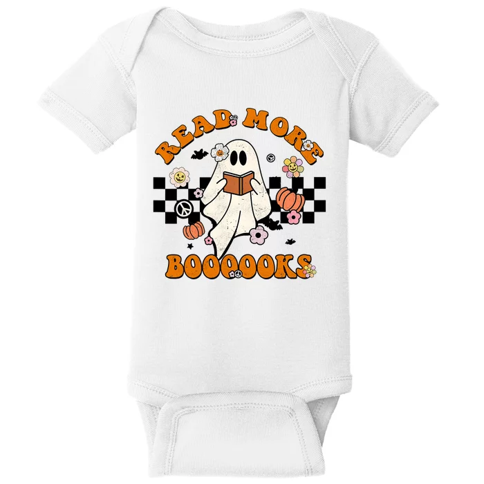 Groovy Halloween Read More Books Cute Boo Read A Book Baby Bodysuit