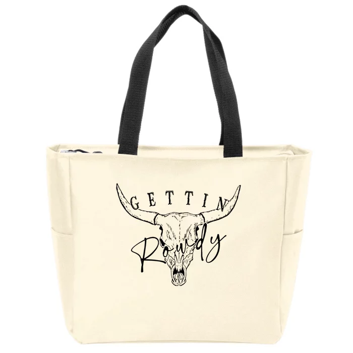 Getting Hitched Rowdy Western Bachelorette Party Zip Tote Bag