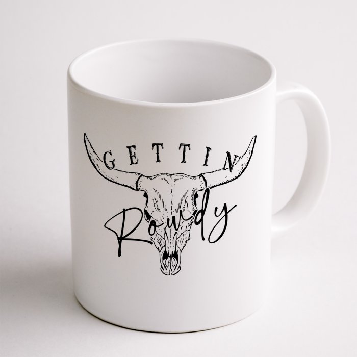 Getting Hitched Rowdy Western Bachelorette Party Front & Back Coffee Mug