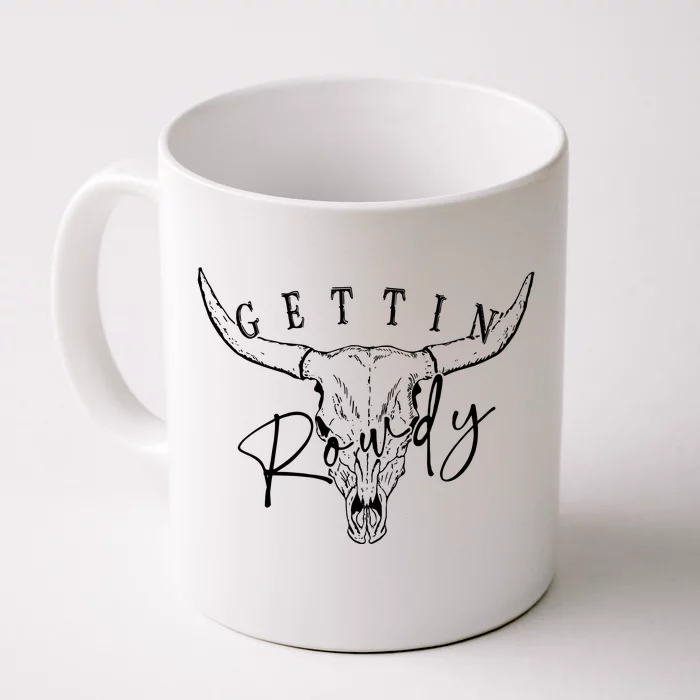 Getting Hitched Rowdy Western Bachelorette Party Front & Back Coffee Mug