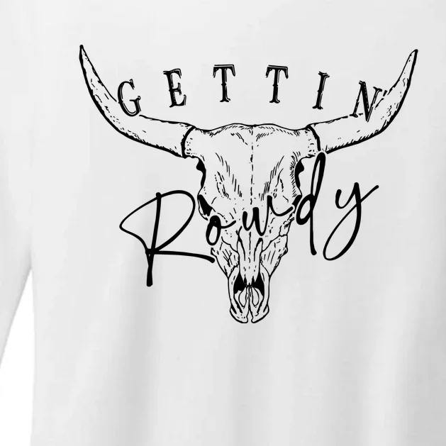 Getting Hitched Rowdy Western Bachelorette Party Womens CVC Long Sleeve Shirt