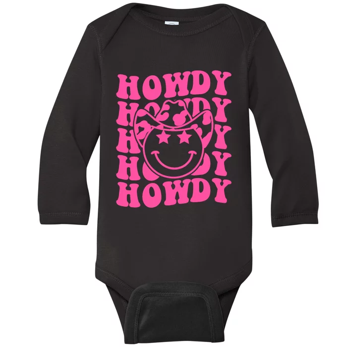 Groovy Howdy Rodeo Western Country Southern Cowgirl Baby Long Sleeve Bodysuit