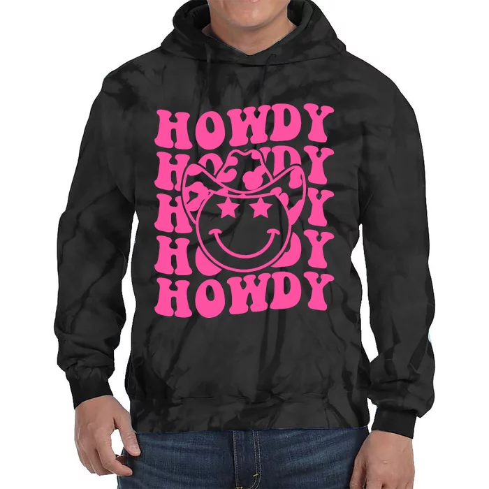 Groovy Howdy Rodeo Western Country Southern Cowgirl Tie Dye Hoodie