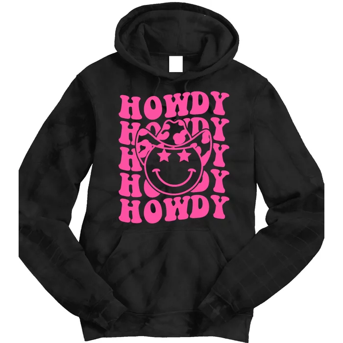 Groovy Howdy Rodeo Western Country Southern Cowgirl Tie Dye Hoodie