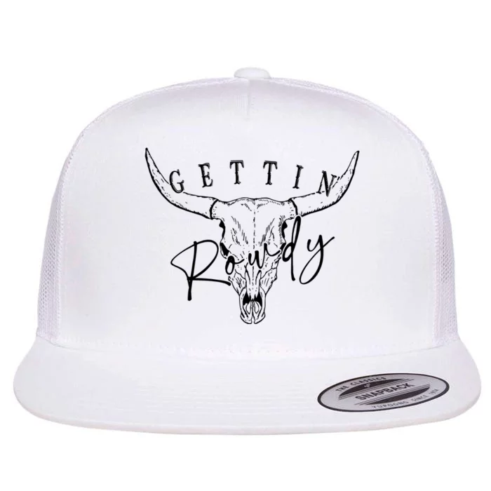 Getting Hitched Rowdywestern Bachelorette Party Flat Bill Trucker Hat