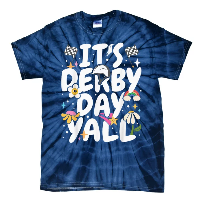 Groovy Horse Racing Derby Day Costume Ky Sports Tie-Dye T-Shirt