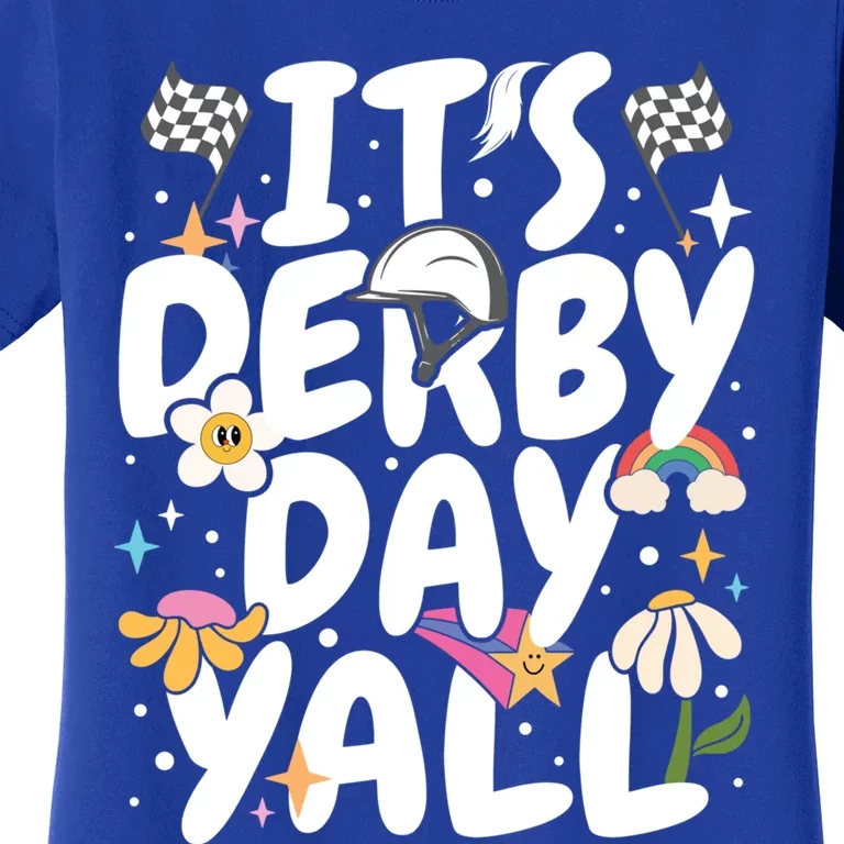 Groovy Horse Racing Derby Day Costume Ky Sports Suppliers Funny Gift Women's T-Shirt