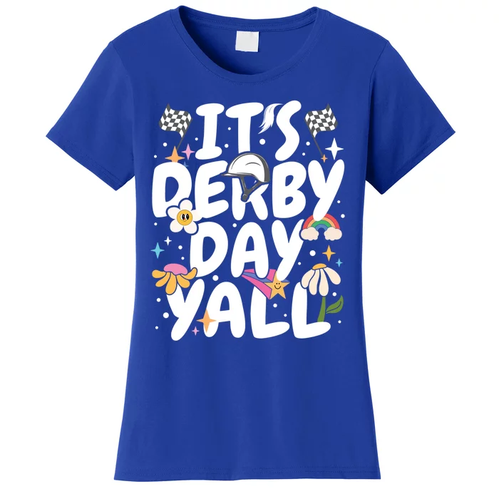 Groovy Horse Racing Derby Day Costume Ky Sports Suppliers Funny Gift Women's T-Shirt