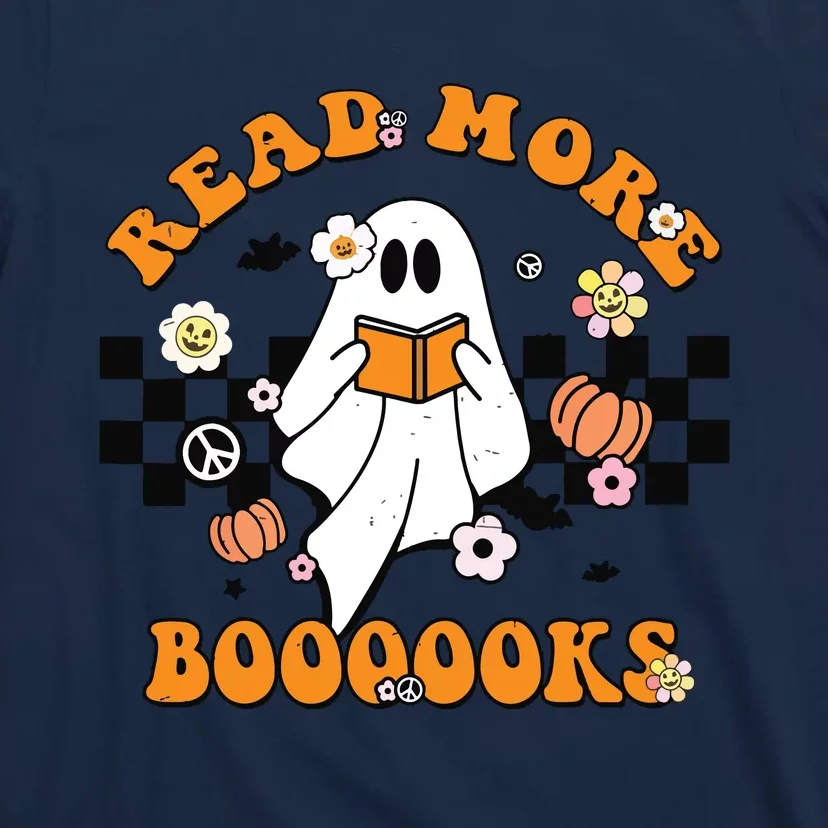 Groovy Halloween Read More Books Cute Boo Read A Book T-Shirt