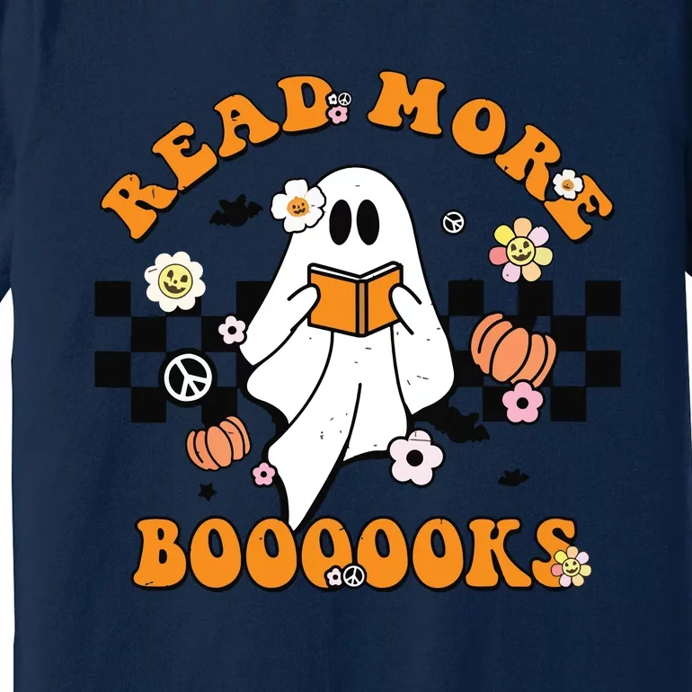 Groovy Halloween Read More Books Cute Boo Read A Book Premium T-Shirt