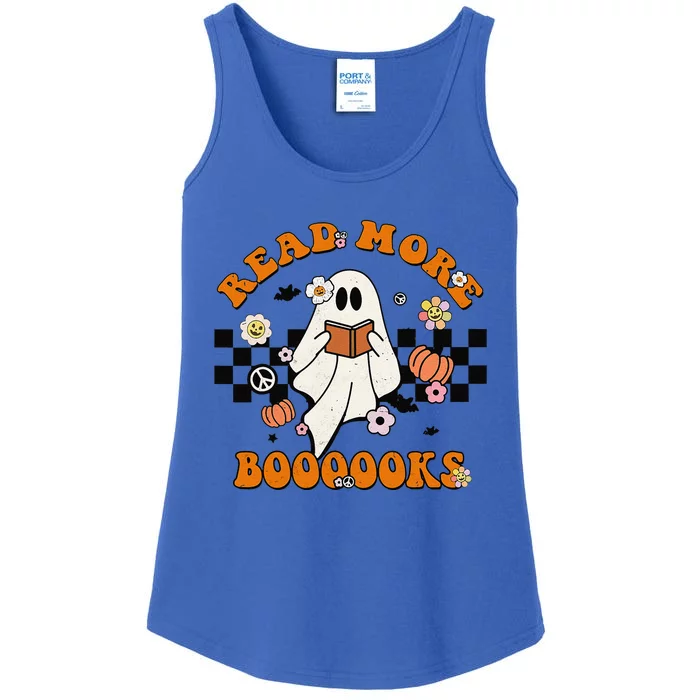 Groovy Halloween Read More Books Cute Boo Read A Book Ladies Essential Tank