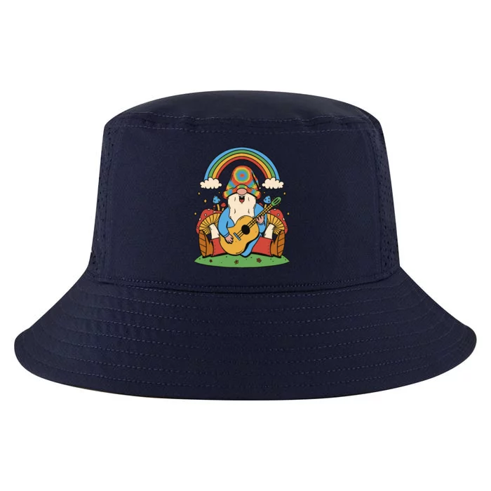 Gnome Hippie Rainbow Guitar Cool Comfort Performance Bucket Hat