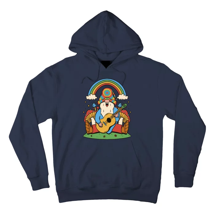 Gnome Hippie Rainbow Guitar Hoodie