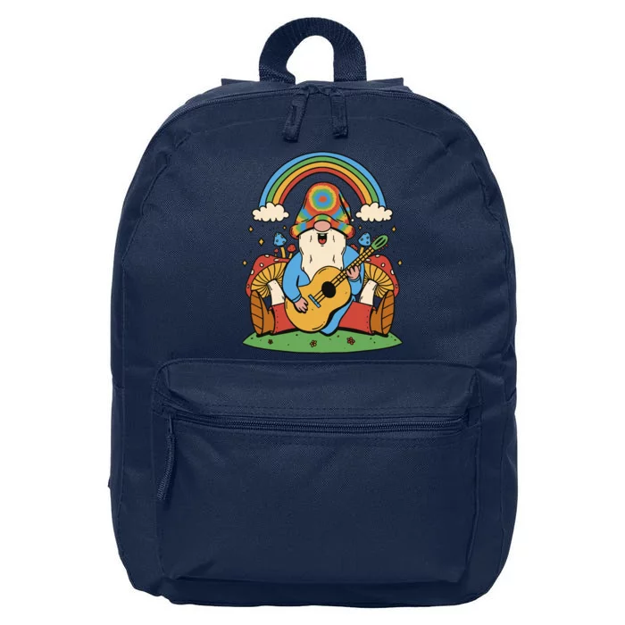 Gnome Hippie Rainbow Guitar 16 in Basic Backpack