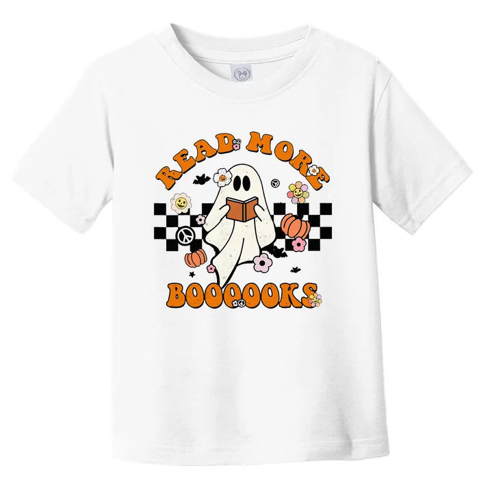 Groovy Halloween Read More Books Cute Boo read a book Toddler T-Shirt