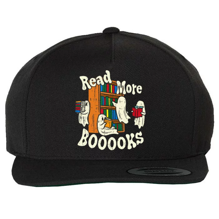 Groovy Halloween Read More Books Cute Boo Student Teacher Wool Snapback Cap