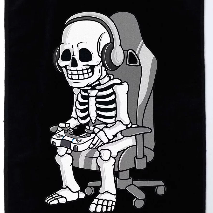 Gaming Halloween Skeleton Scary Gamer Platinum Collection Golf Towel