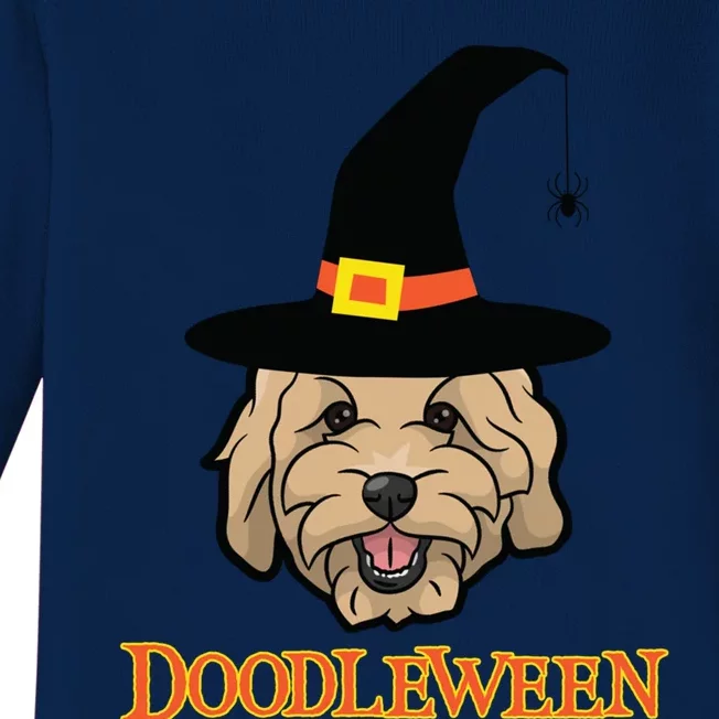 Goldendoodle Halloween Spooky Golden Doodle Dog Gift Baby Long Sleeve Bodysuit