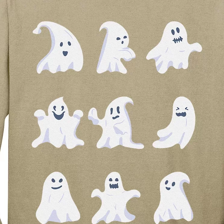 Ghost Halloween Spooky Spirit Scary Trick Or Treat Fear Gift Tall Long Sleeve T-Shirt