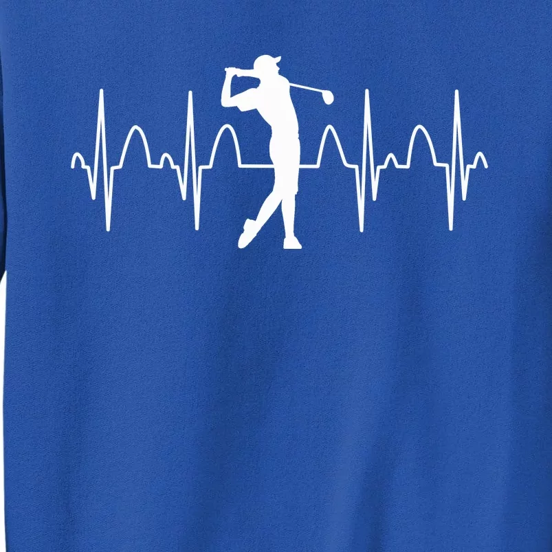 Golfer Heartbeat Sports Hobby Gift Cool Golf Club Golfing Golf Gift Tall Sweatshirt