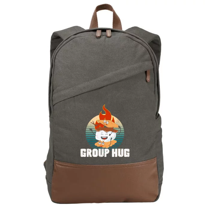 Group Hug Smores Group Hug Camping Group Hug Cotton Canvas Backpack