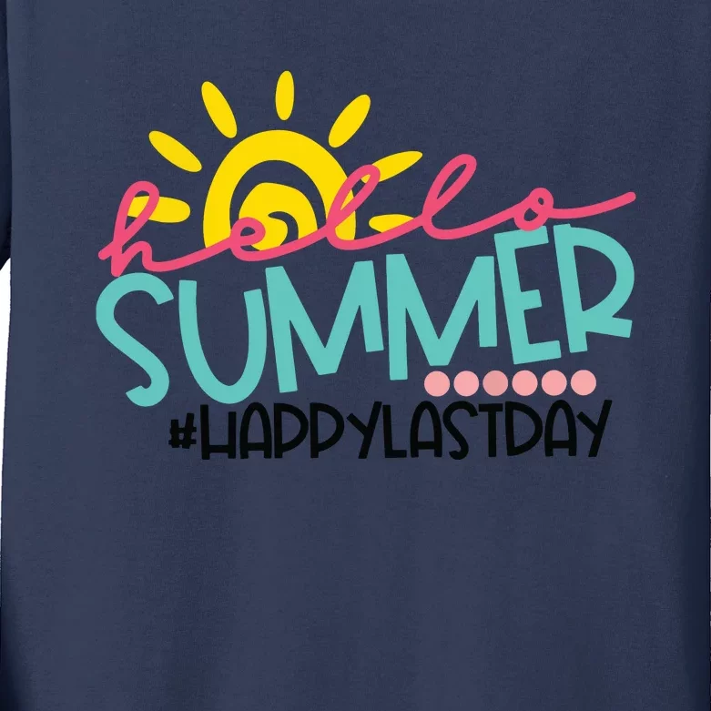 Graduation Hello Summer Happy Last Day Teacher Kids Long Sleeve Shirt