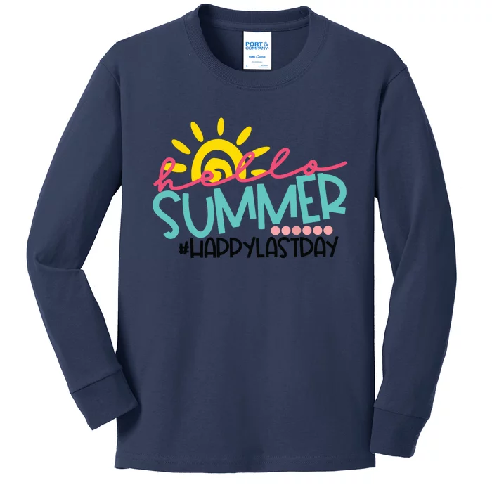 Graduation Hello Summer Happy Last Day Teacher Kids Long Sleeve Shirt