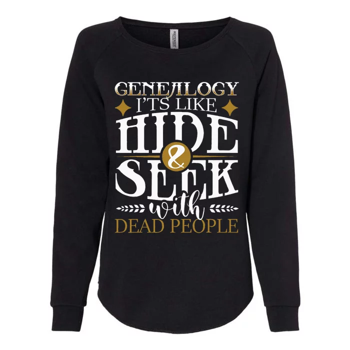 Genealogy Hide & Seek With Dead People Genealogist Ancestry Womens California Wash Sweatshirt