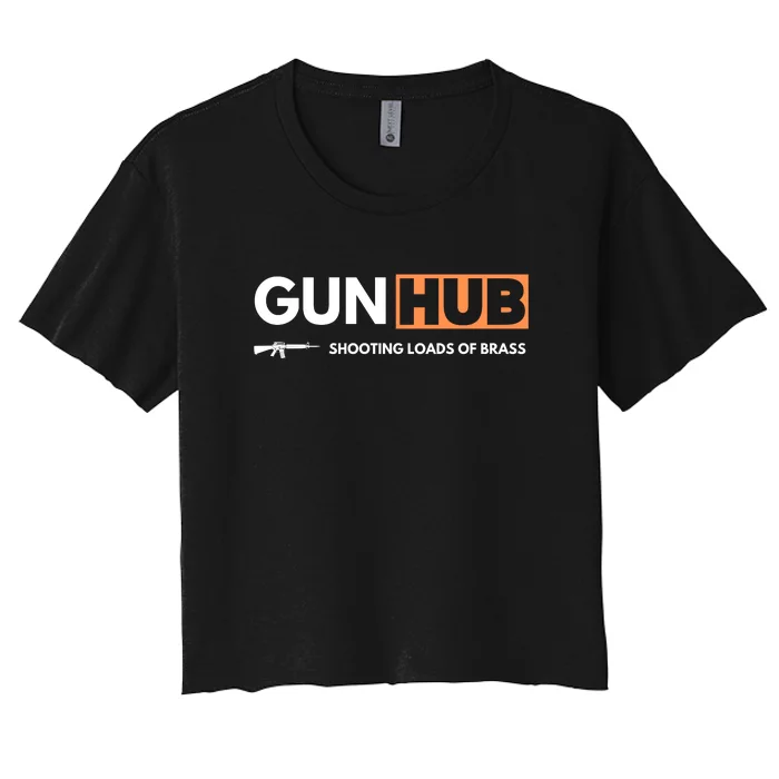 Gun Hub Shooting Loads Of Brass Women's Crop Top Tee