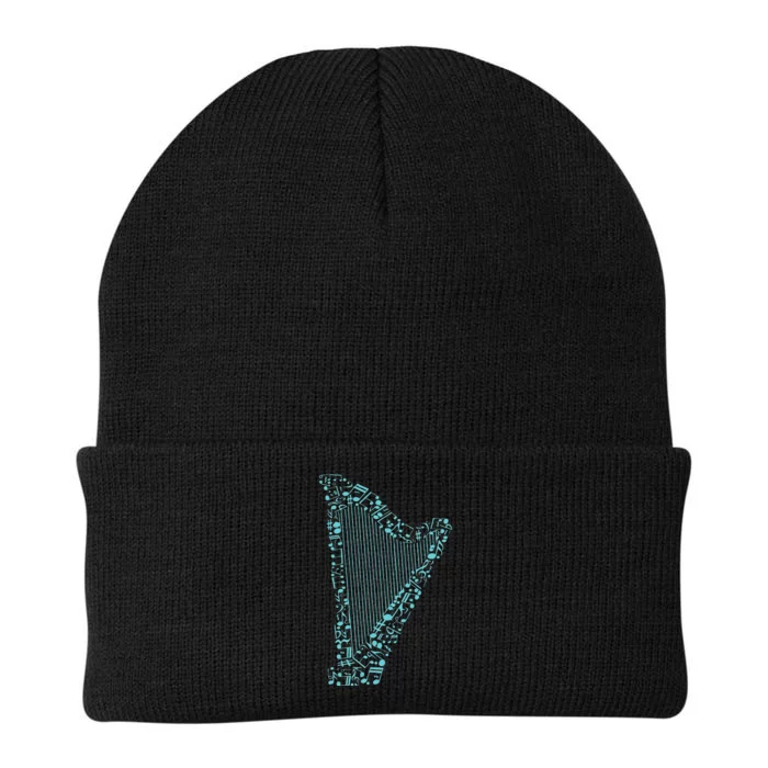 Great Harp Silhouette Gift Knit Cap Winter Beanie