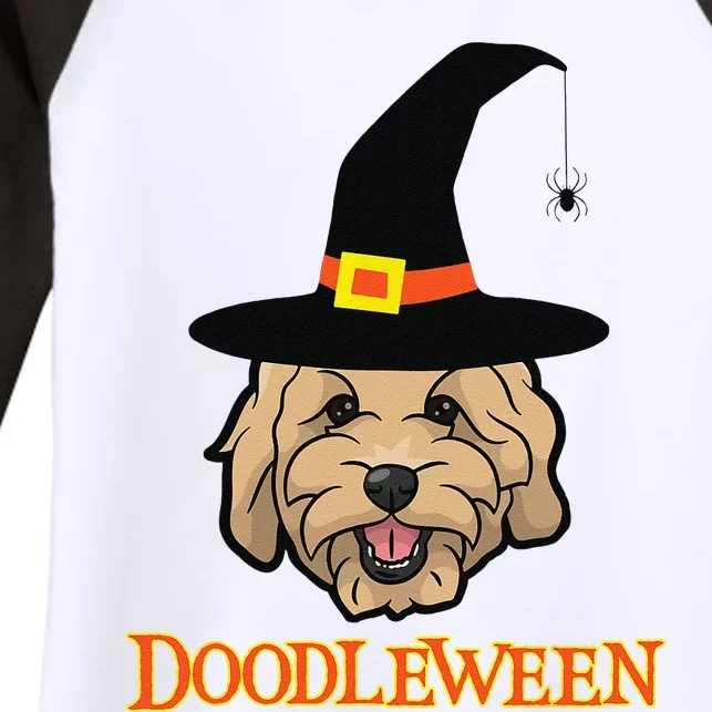 Goldendoodle Halloween Spooky Golden Doodle Dog Gift Women's Tri-Blend 3/4-Sleeve Raglan Shirt