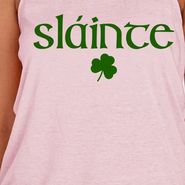 Good Health Slainte St Patrick's Day Women's Knotted Racerback Tank