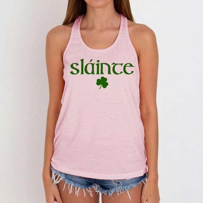 Good Health Slainte St Patrick's Day Women's Knotted Racerback Tank