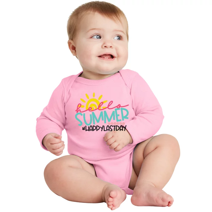 Graduation Hello Summer Happy Last Day Teacher Baby Long Sleeve Bodysuit