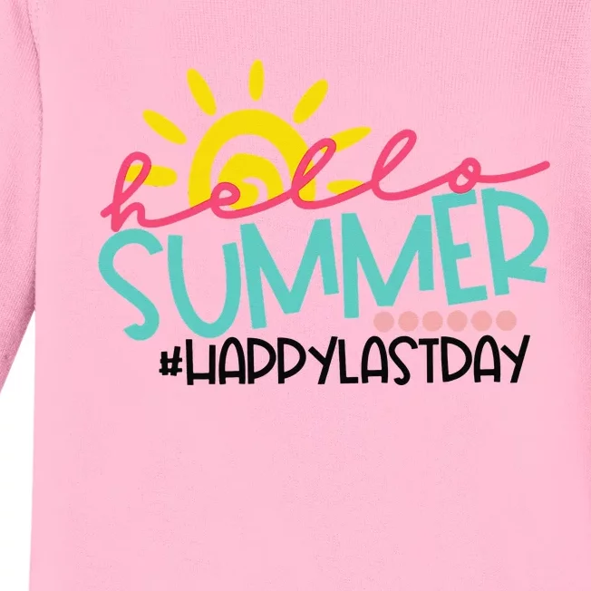 Graduation Hello Summer Happy Last Day Teacher Baby Long Sleeve Bodysuit