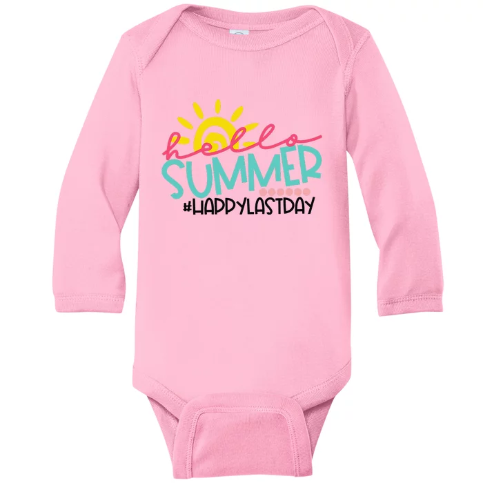 Graduation Hello Summer Happy Last Day Teacher Baby Long Sleeve Bodysuit