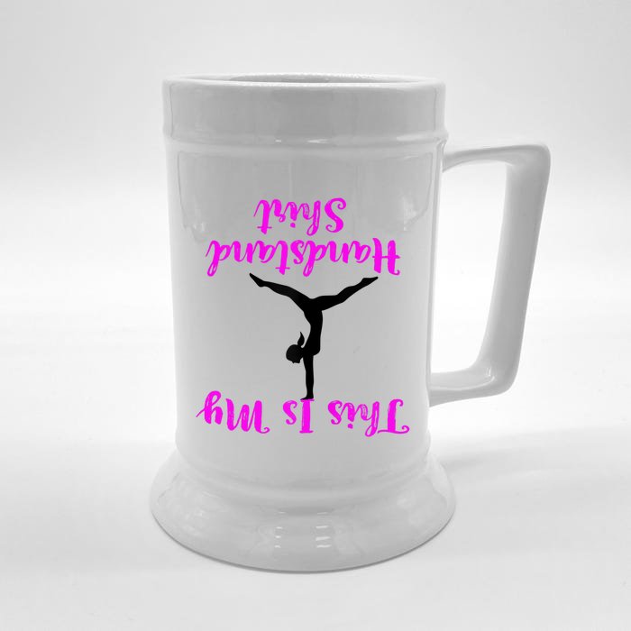 Gymnastics Handstand Shirt This Is My Handstand TShirt Front & Back Beer Stein