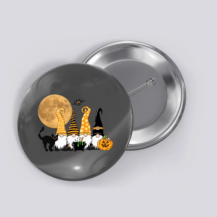 Gnome Halloween Squad Festive Button