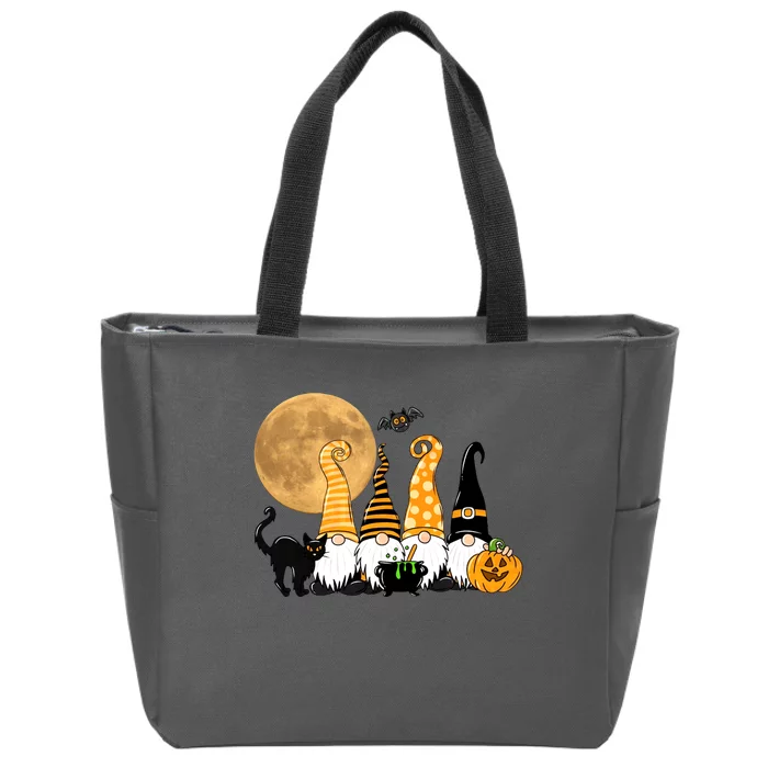 Gnome Halloween Squad Festive Zip Tote Bag